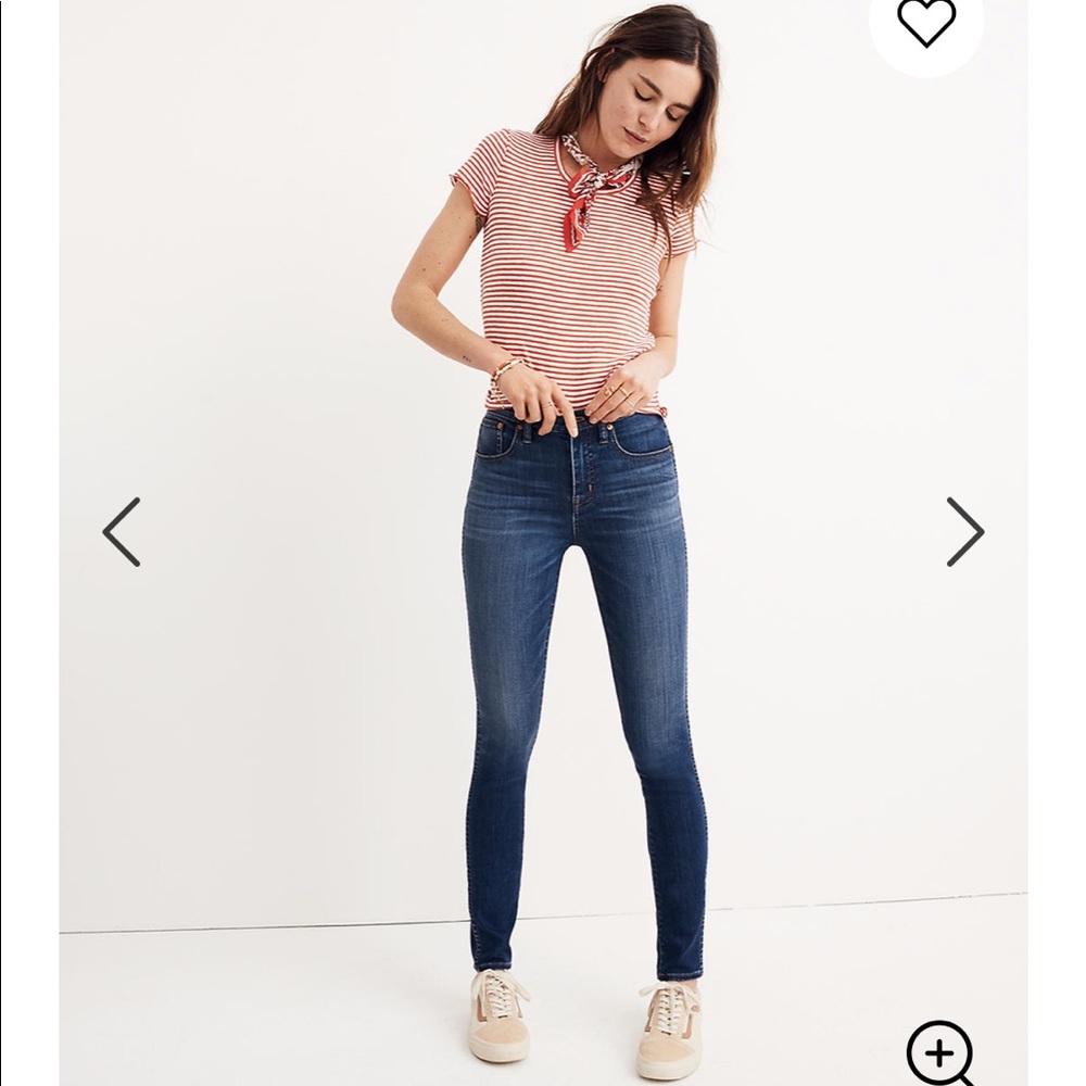Madewell 10 in. High-Rise skinnies, TENCEL edition